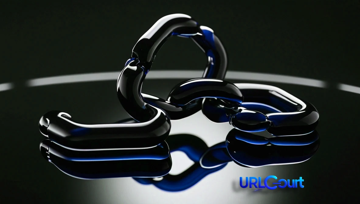 Lien court sans pub ni intermédiaire – Chaîne brisée minimaliste luxe, design premium noir profond